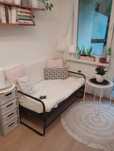 PILNIE IKEA HAMMARN Sofa kanapa rozkładana, dwuosobowa fotel, dostawka