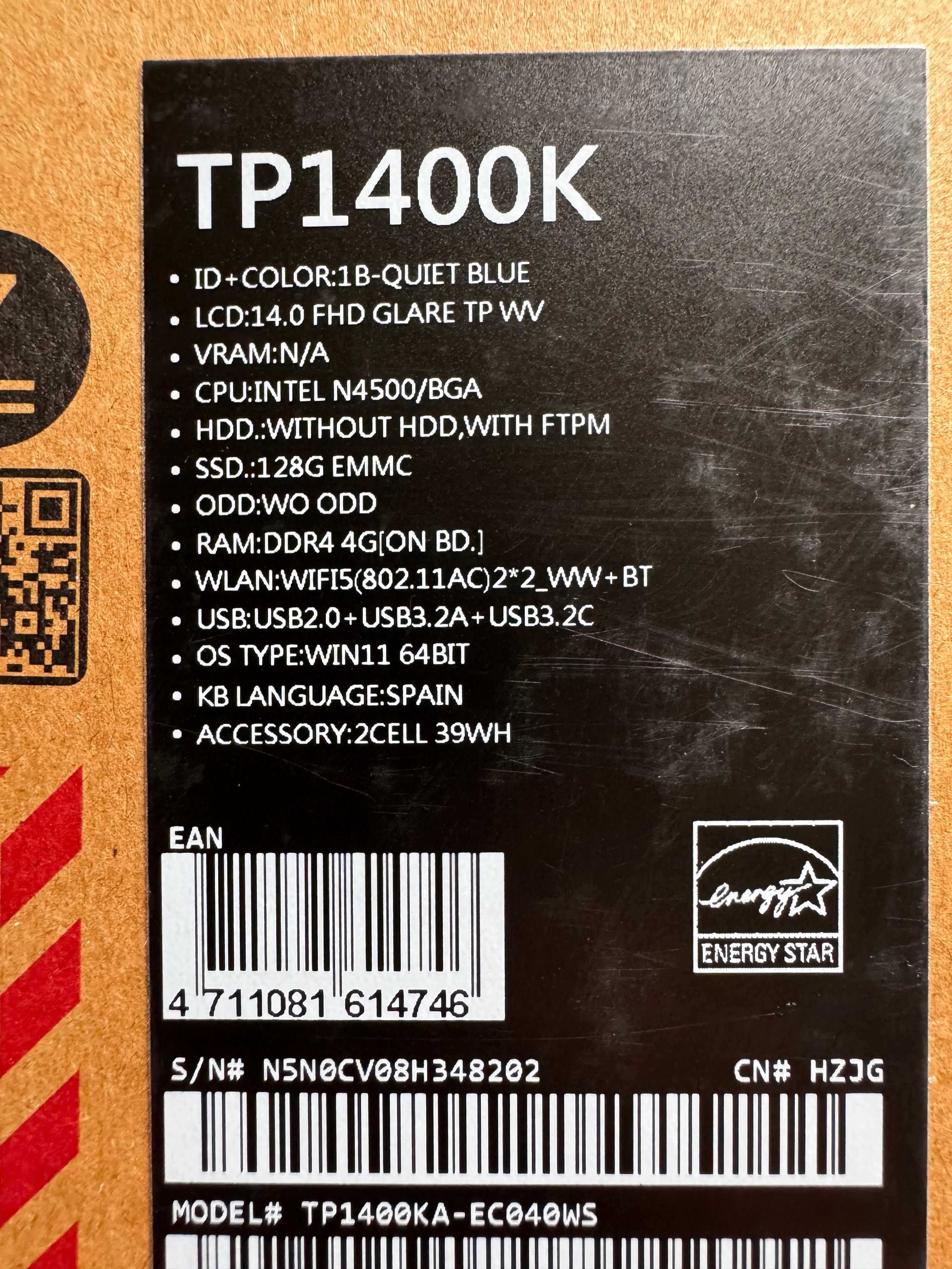 ASUS VivoBook Go 14 Flip TP1400KA-EC040WS