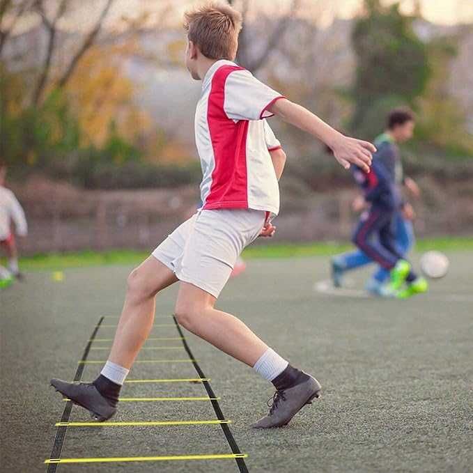 Drabinka treningowa gimnastyczna do ćwiczeń 6m 12 szczebli regulowana