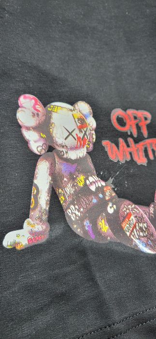 Off white męski komplet koszulka spodenki bawełna premium L