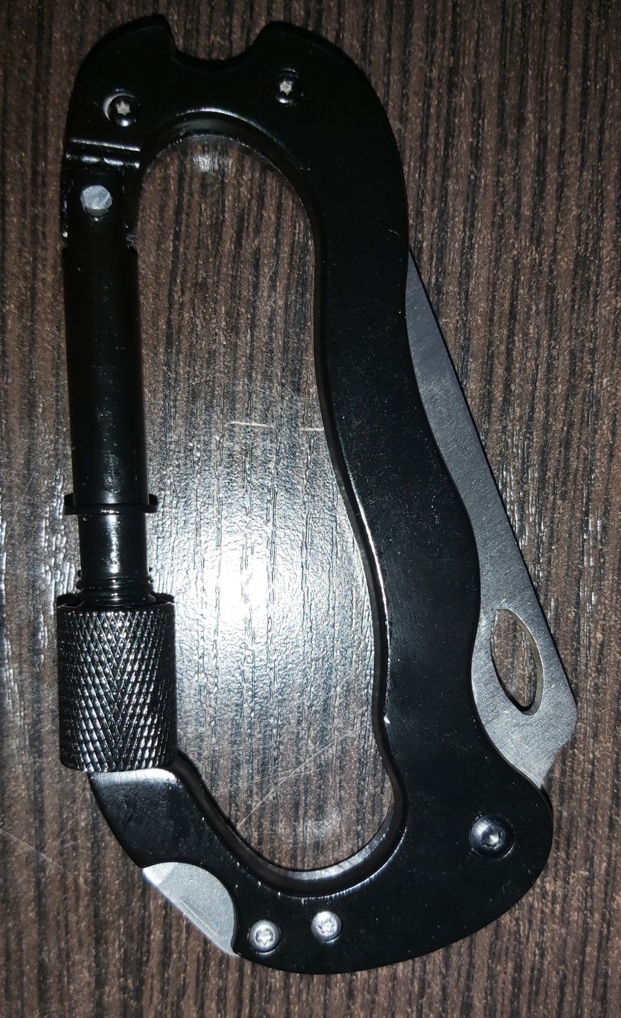 Karabinczyk z nożem survival 6w1