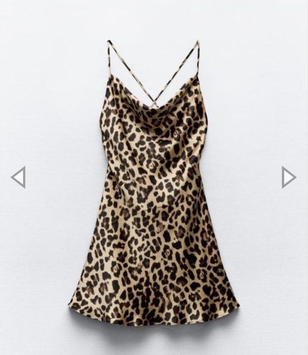 Сукня zara сатинова леопард