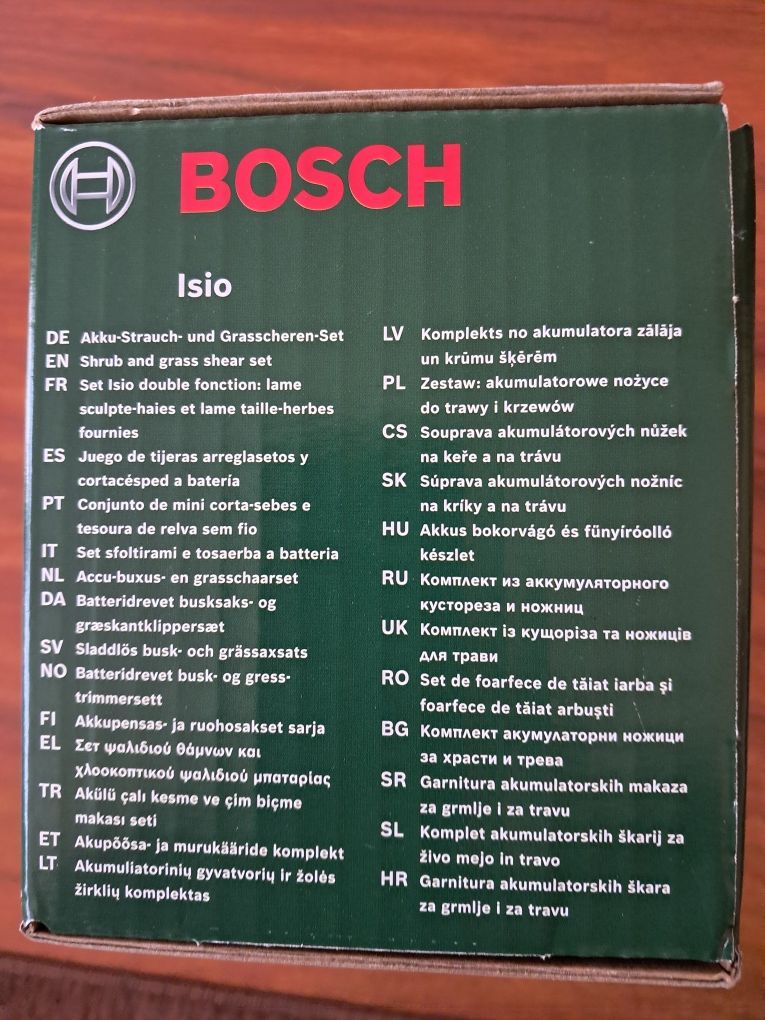 Bosch zestaw akumulatorowe nożyce do trawy i krzewów