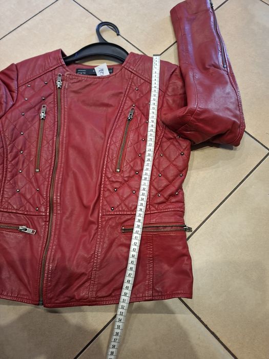 Ramoneska skórzana M stan bardzo dobry wymiary na zdjęciach