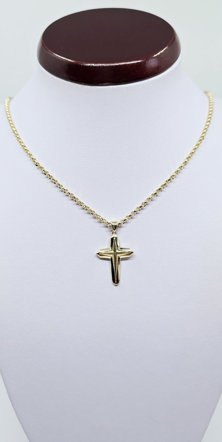 Złota zawieszka Krzyż próba 585 14k