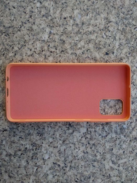 (NOVO, PORTES GRÁTIS) Capa Samsung Galaxy A51 Silicone: Laranja Pastel