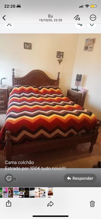 Cama e colchao e estrado novo