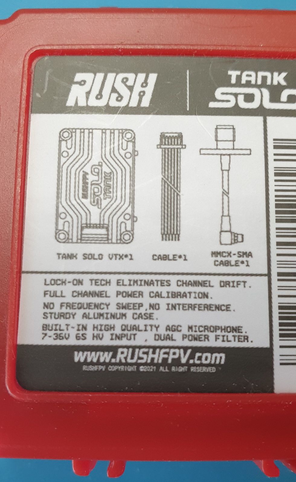 Видеопередатчик VTX RUSH TANK SOLO 5,8 ГГц