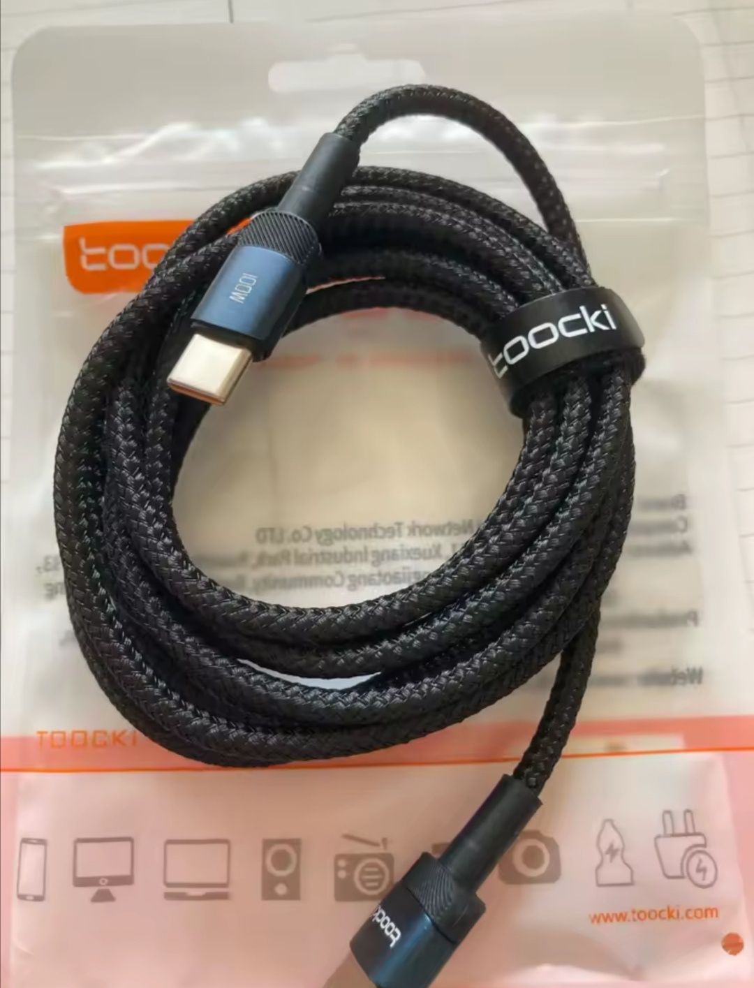 Зарядка на Samsung 25W. Зарядний кабель Toocki 100W
