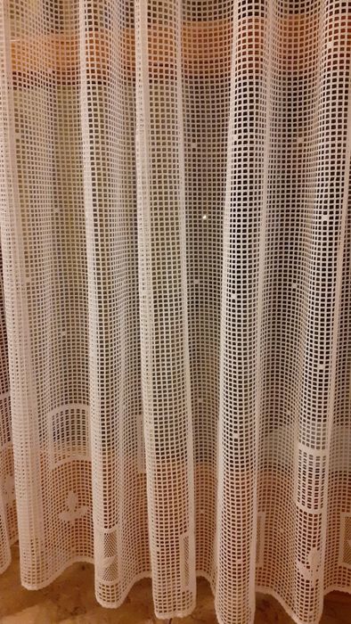 Firanka biała okno+balkon bdb