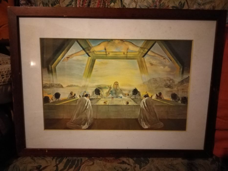 Quadro estampa a última ceia de Dali oferta de portes de envio