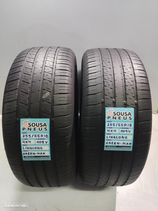 2 pneus semi novos 255-55r18 linglong - oferta dos portes