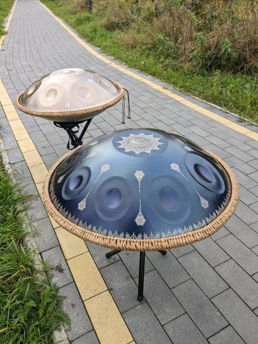 Ханг Золотий Арт 10нот| Handpan з мандалами D minor 55см