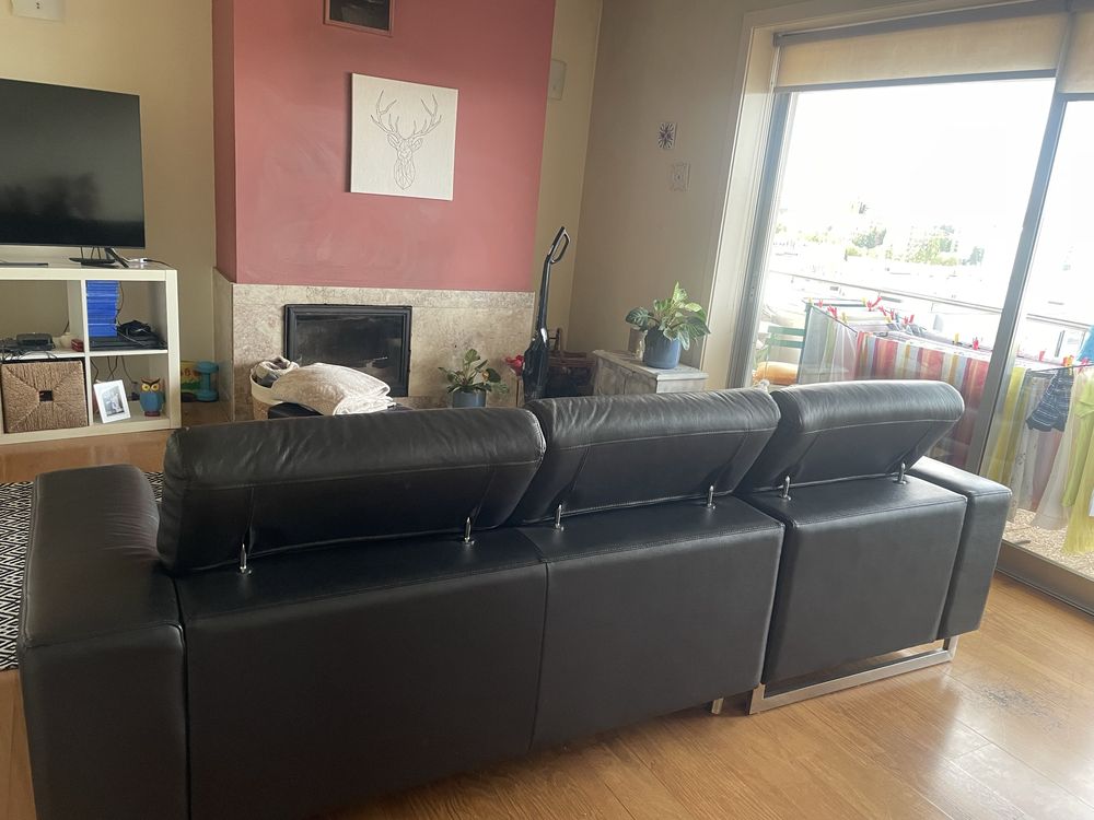Sofa Chaise Long de Pele