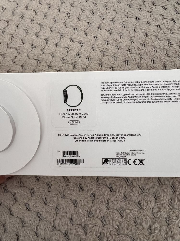 Apple Watch Series 7 45mm Green Idealny Mega Pakiet