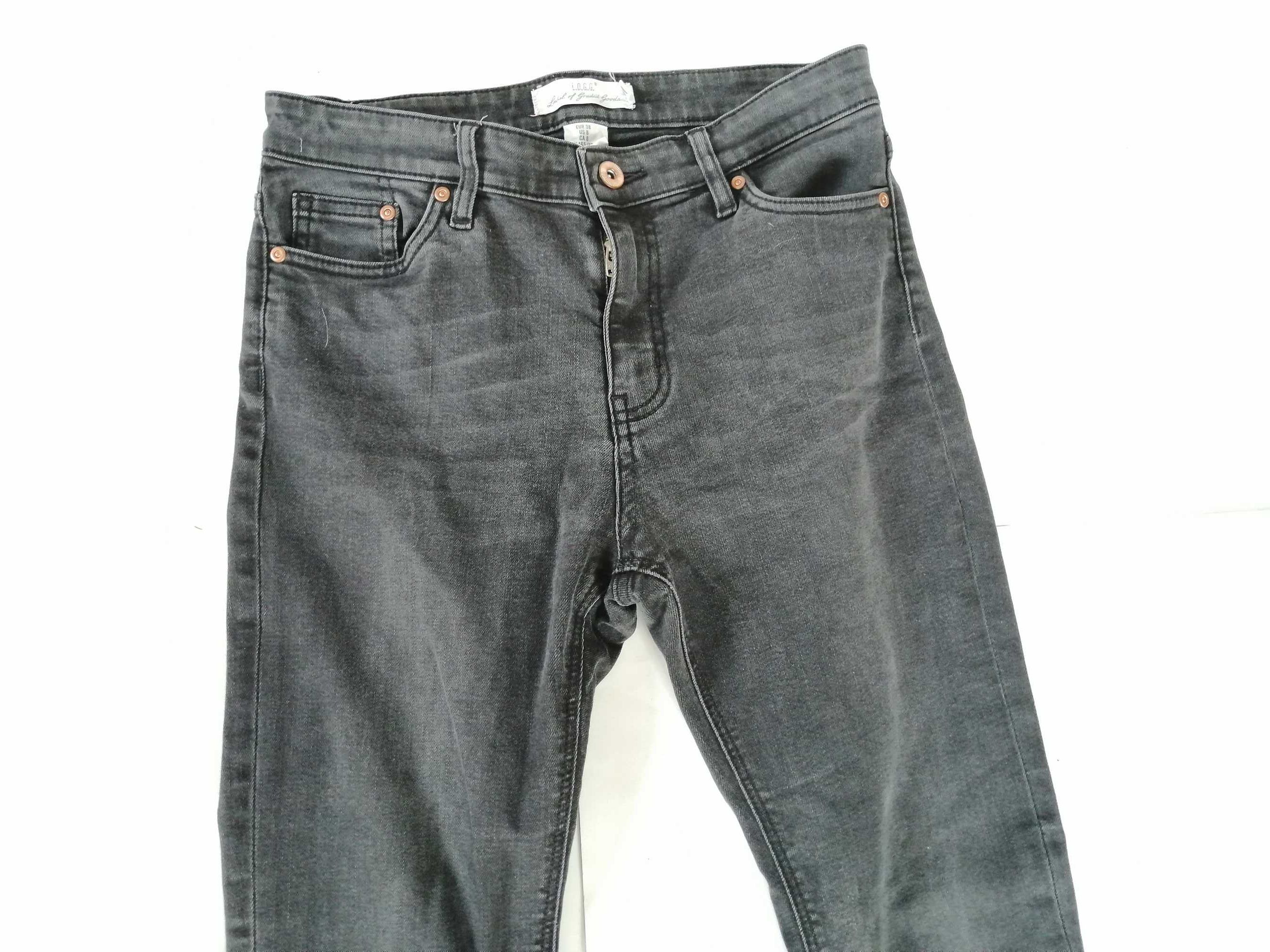 LOGG h&m czarne jeansy dzinsy 38