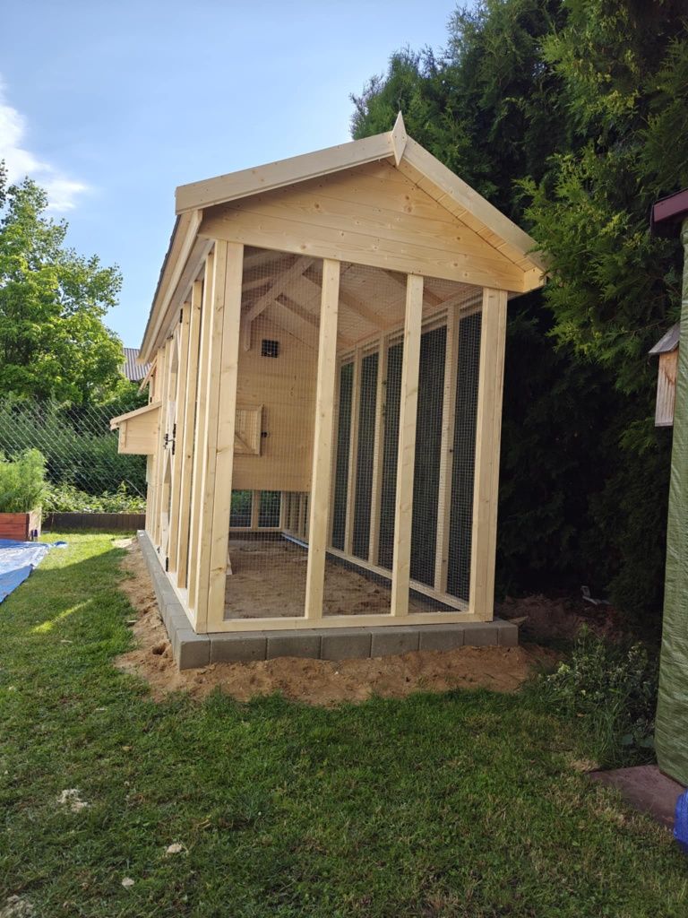 Kurnik z woliera 400x150