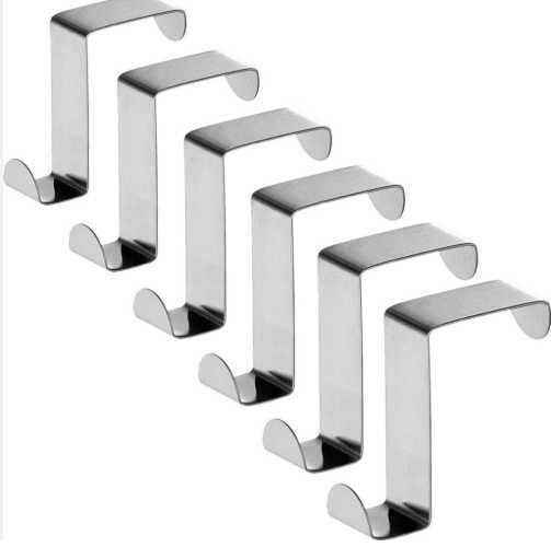 Haczyki wieszaki na drzwi stal nierdzewna 7 sztuk