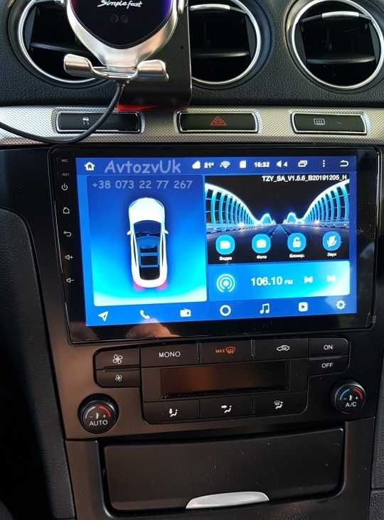 Магнитола S-Max FORD C-Max Форд Ц-макс Tesla GPS USB CarPlay Android