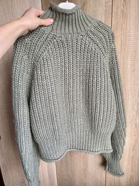 Oliwkowy sweter H&M