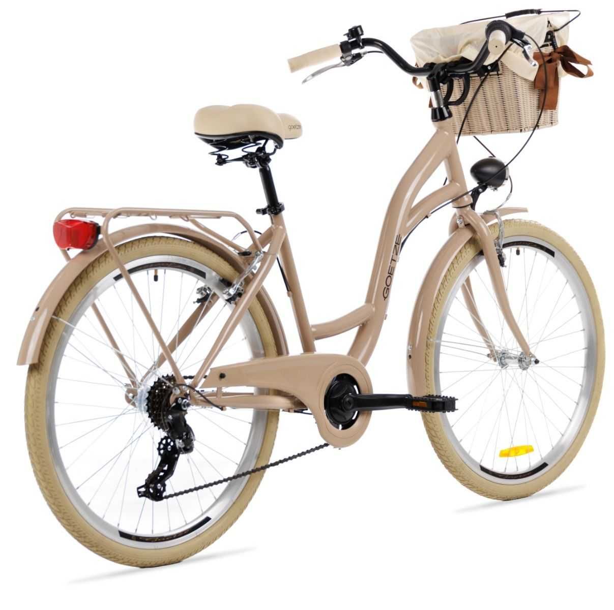 Nowy rower (MIEJSKI/DAMSKI) Goetze Mood 6/7 biegów 26" kremowy palmino