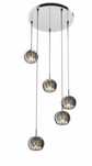 Lampa wisząca 5 kloszy