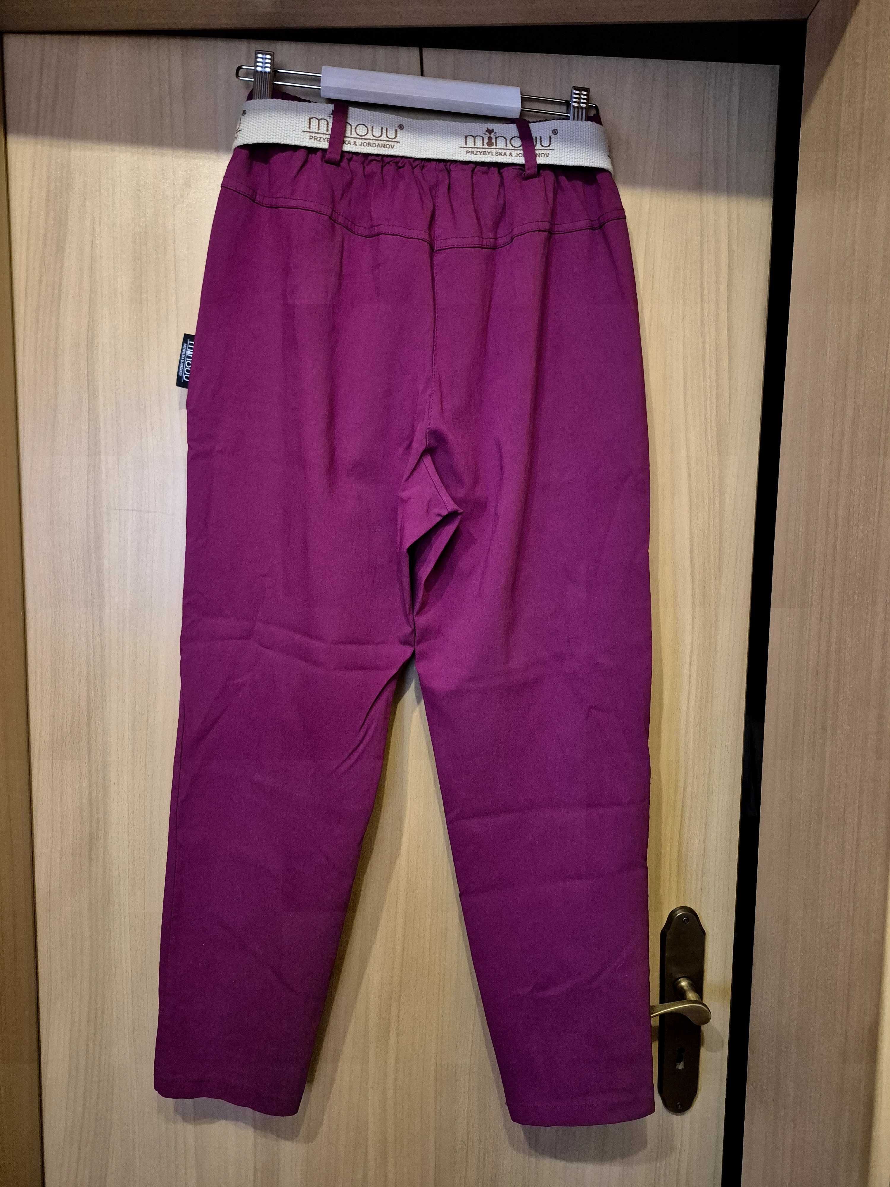 Spodnie kolor magenta, fuksja, rozmiar uniwersalny. Nowe