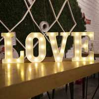 Новые светильники буквы, надпись Love, буквы с подсветкой LOVE, декор