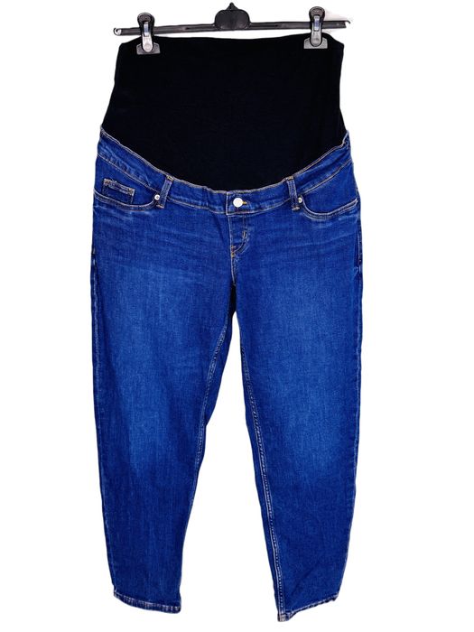 Jeansy ciążowe z elastycznym panelem, niebieski denim L 40 H&M Mama