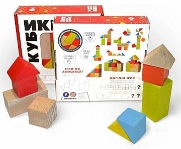 Деревянные цветные кубики - Игротеко 149гр