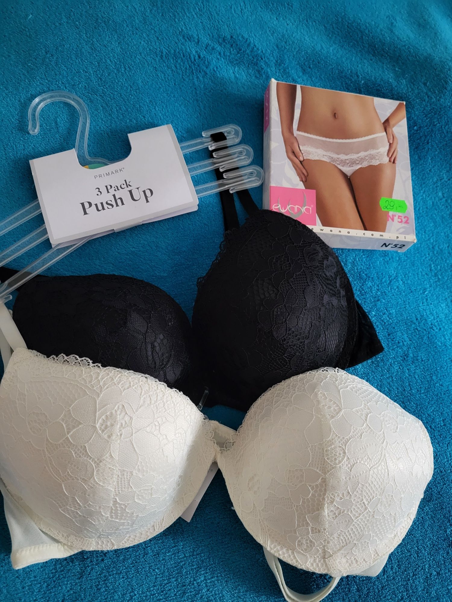 2 x Biustonosz stanik push up 80 D Primark majtki M