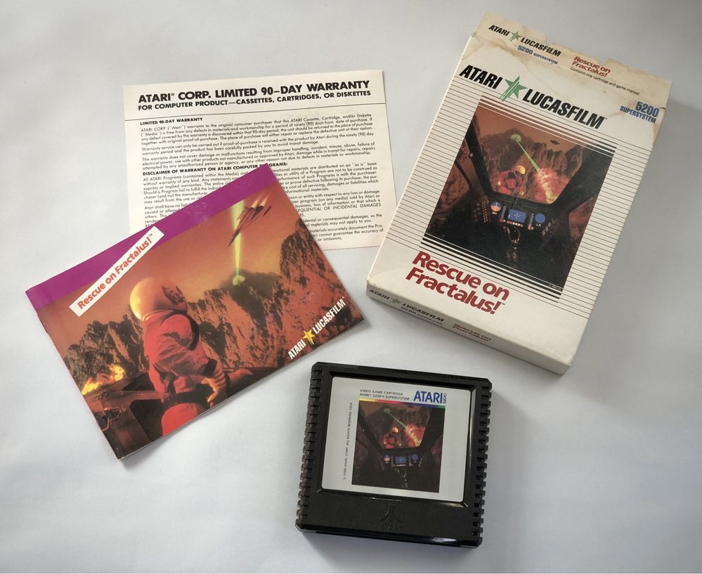 RESCUE ON FRACTALUS! gra ATARI 5200 retro UNIKAT LucasFilm box komplet