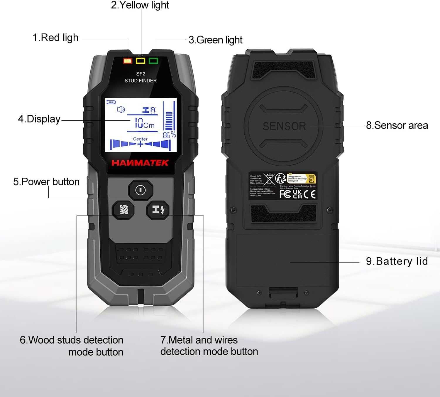 Detector/ Scanner de Parede SF2, 4 em 1