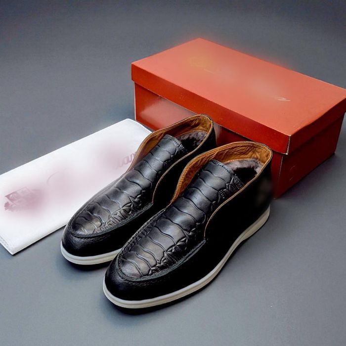 Кожаные Лоферы Зимние (40-45) Лофери новые с мехом мужские