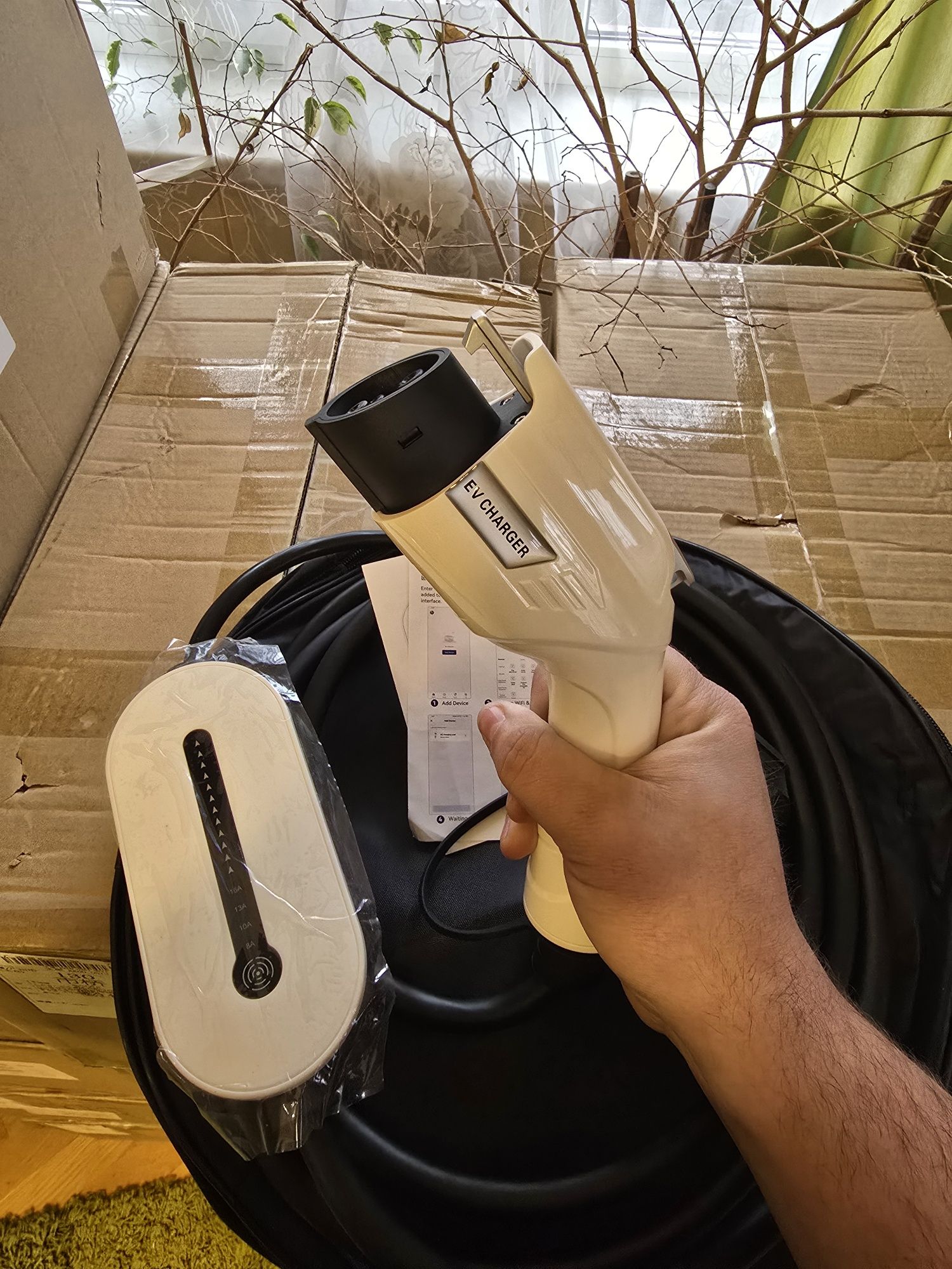 Зарядка 16А EV Charger3.5 метрів кабель Type1 Type2 Зарядний