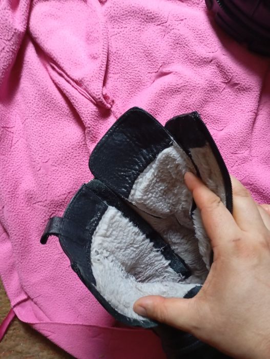 Ботинки женские зимние кожаные на платформе сапоги р40 Испания