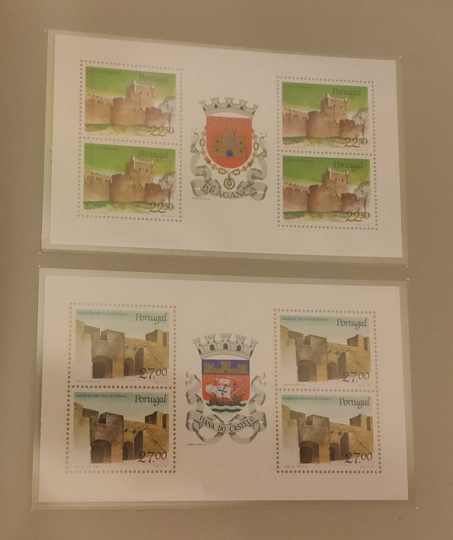 LIVRO CTT "CASTELOS DE PORTUGAL" com todos os selo