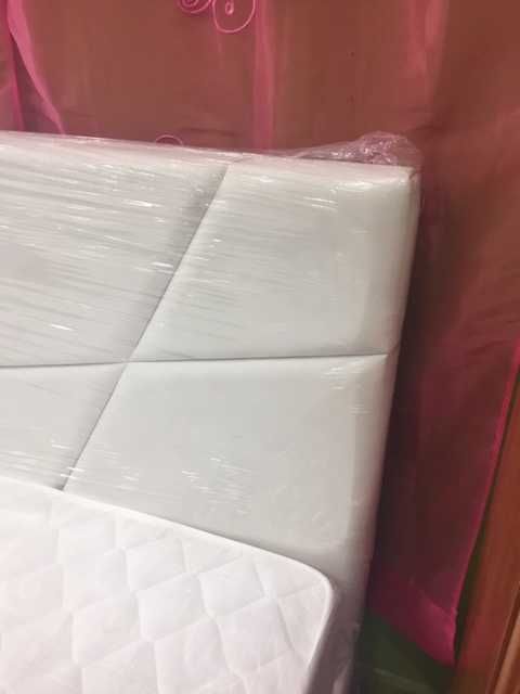 Cama com Cabeceira alta, Tecido em Polipele ( Lavável )