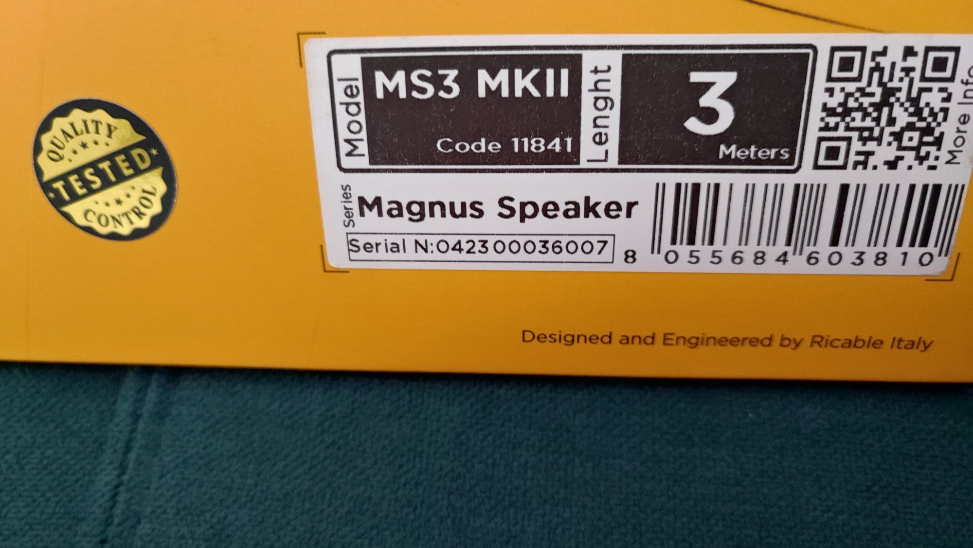 Kable głośnikowe ricable Magnus mk2 2x3m