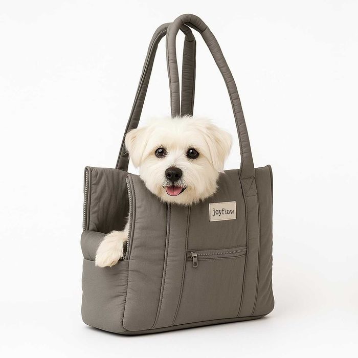Bolsa para Cães Pequenos NOVA com etiquetas Cinza joyflow