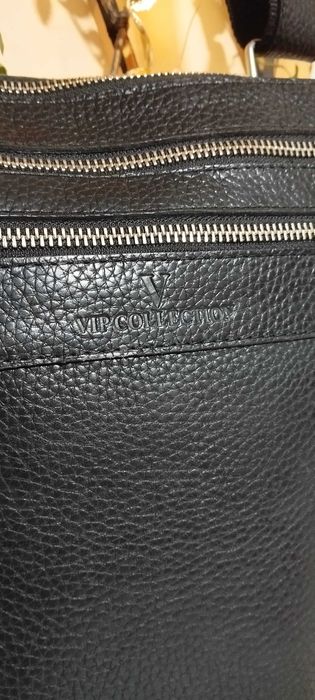 Сумка натуральна шкіра чоловіча/жіноча Бренд VIP Collection