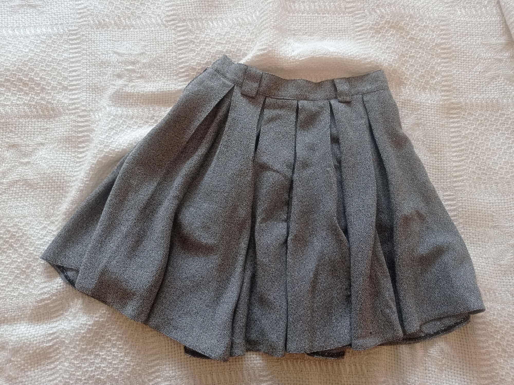 szara spódniczka plisowana tennis skirt