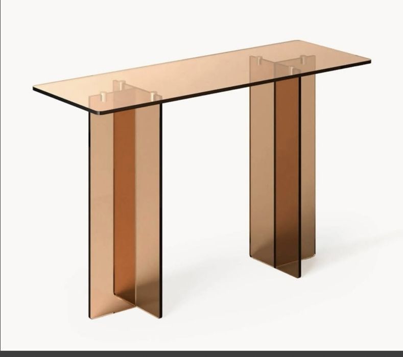 Konsola ze szkla brazowa Westwing