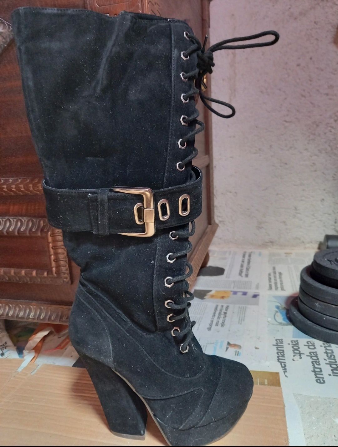 Botas tacão alto