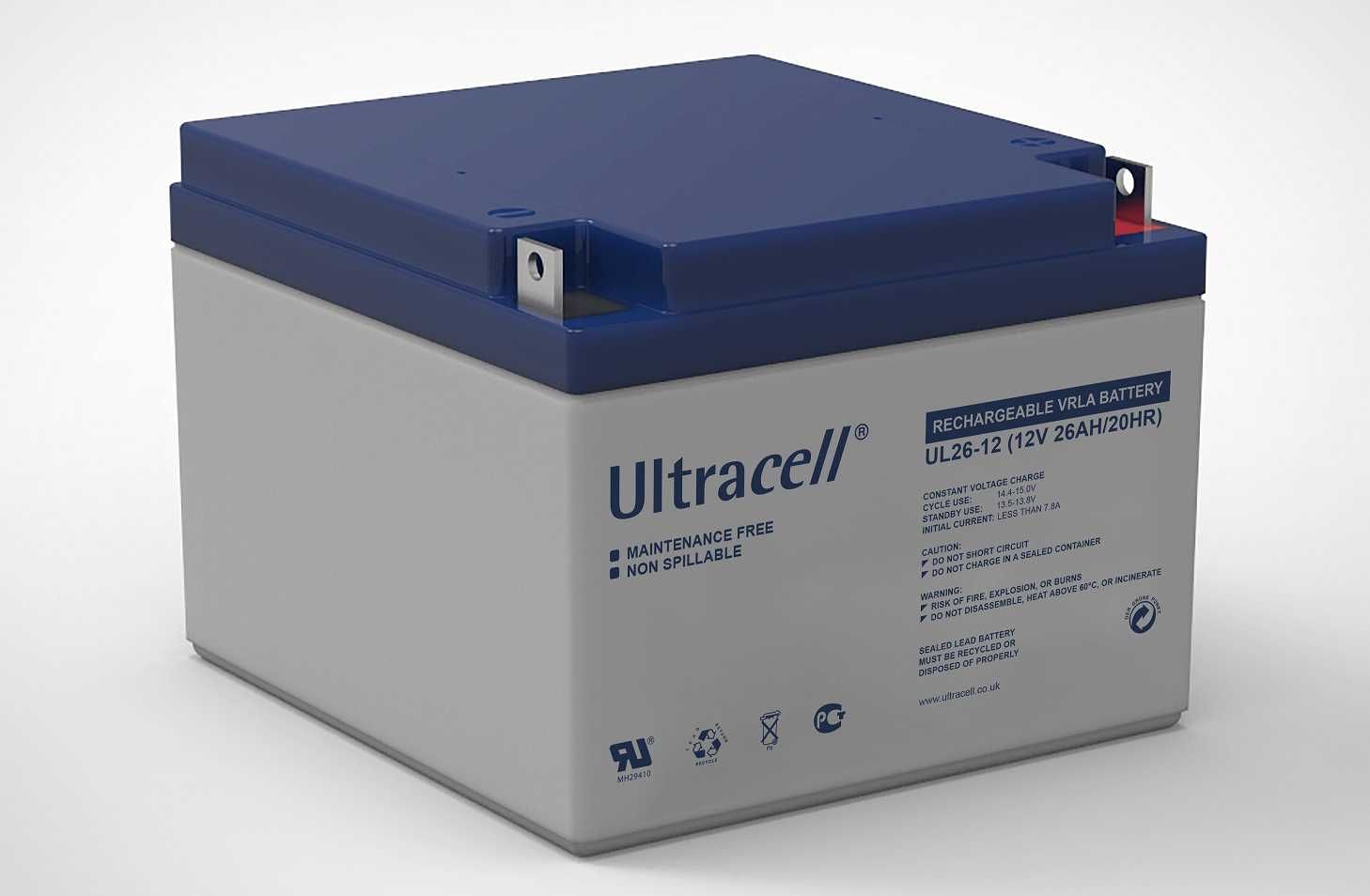 Батарея акумуляторна, акумулятор ULTRACELL UL26-12, 12V, 26Аh, AGM