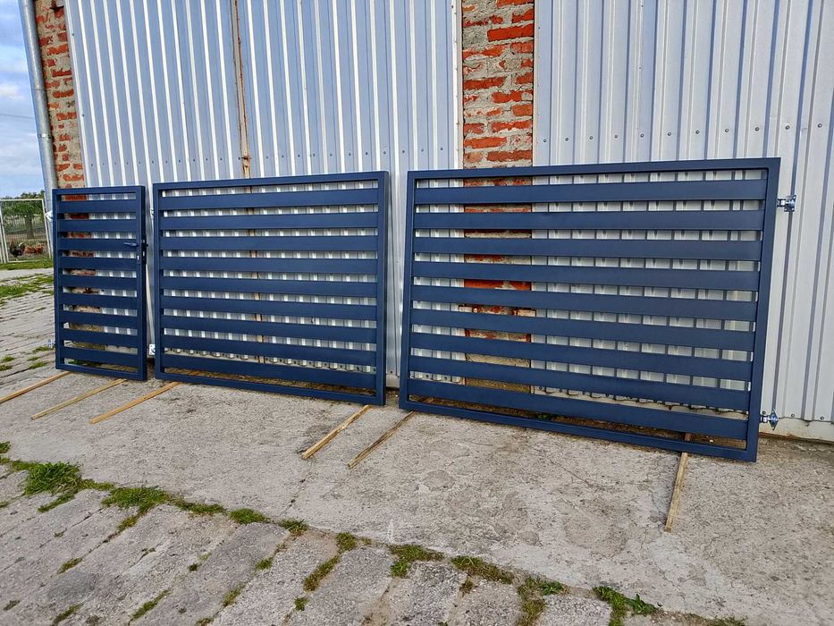 Brama palisadowa 4m plus furtka 1m