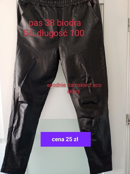 Spodnie z eko skóry