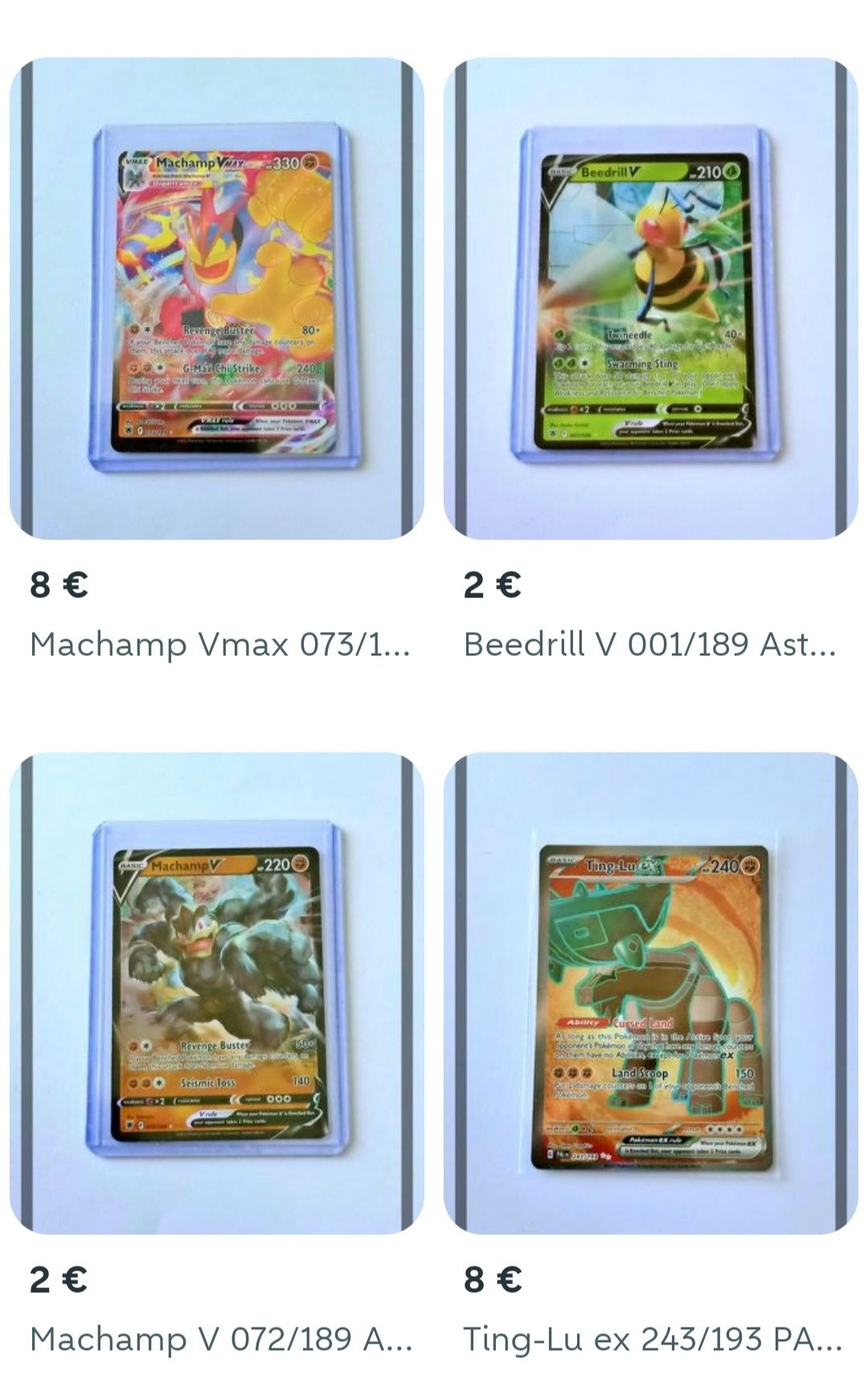 ANÚNCIO 1 Cartas Pokémo todas FULL ARTS, Preços nas fotos!!