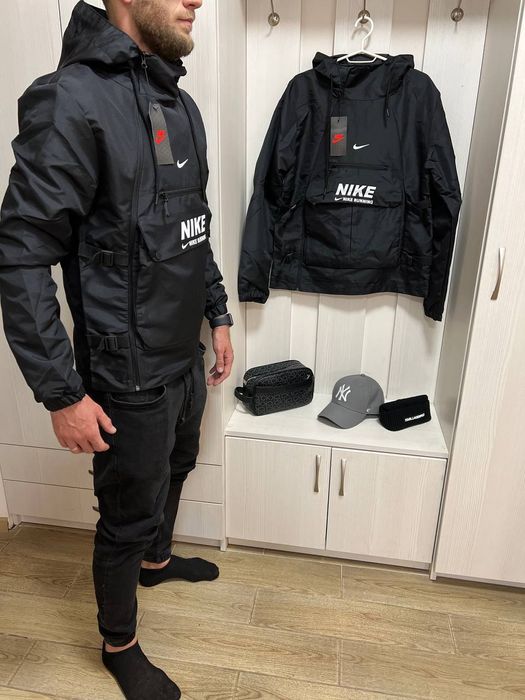 Nike Running Black | Вітровка чоловіча | Premium якість | Туреччина