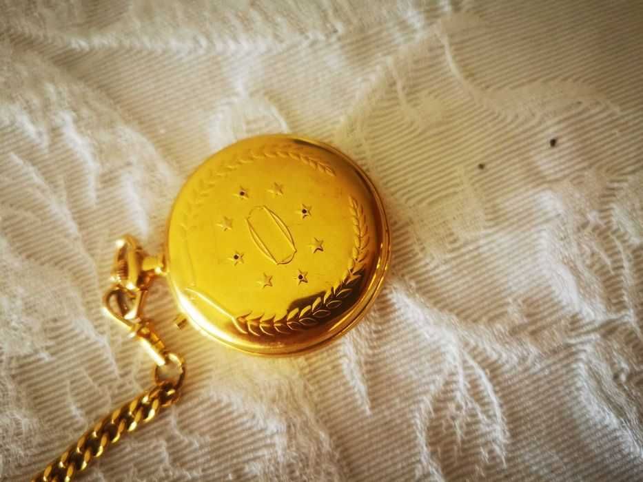 Relógio bolso presidente USA banho a ouro